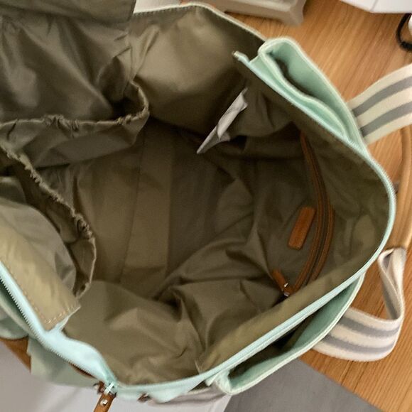 Pottery Barn Kids Canvas with Leather Bag and Removable Strap - Picture 5 of 12